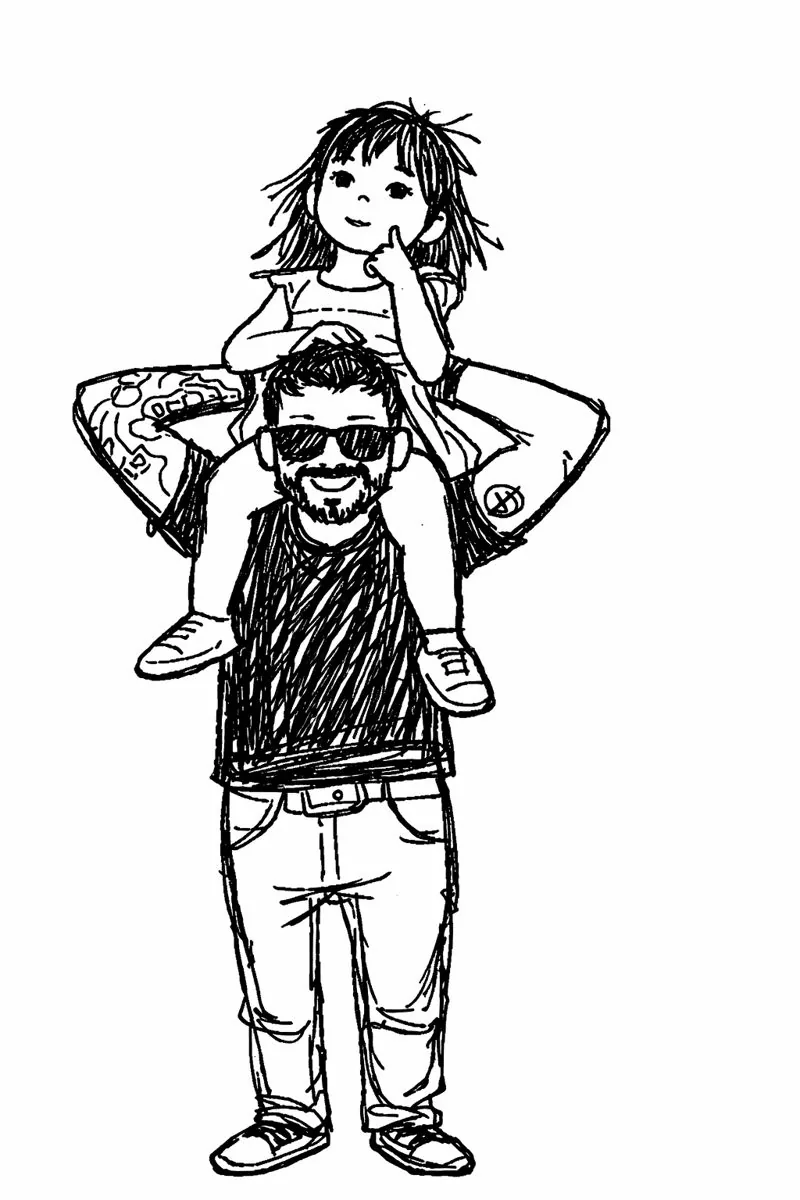 Eduardo with daughter